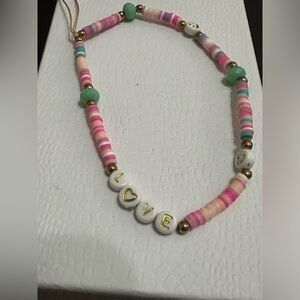 Beaded phone charm strap